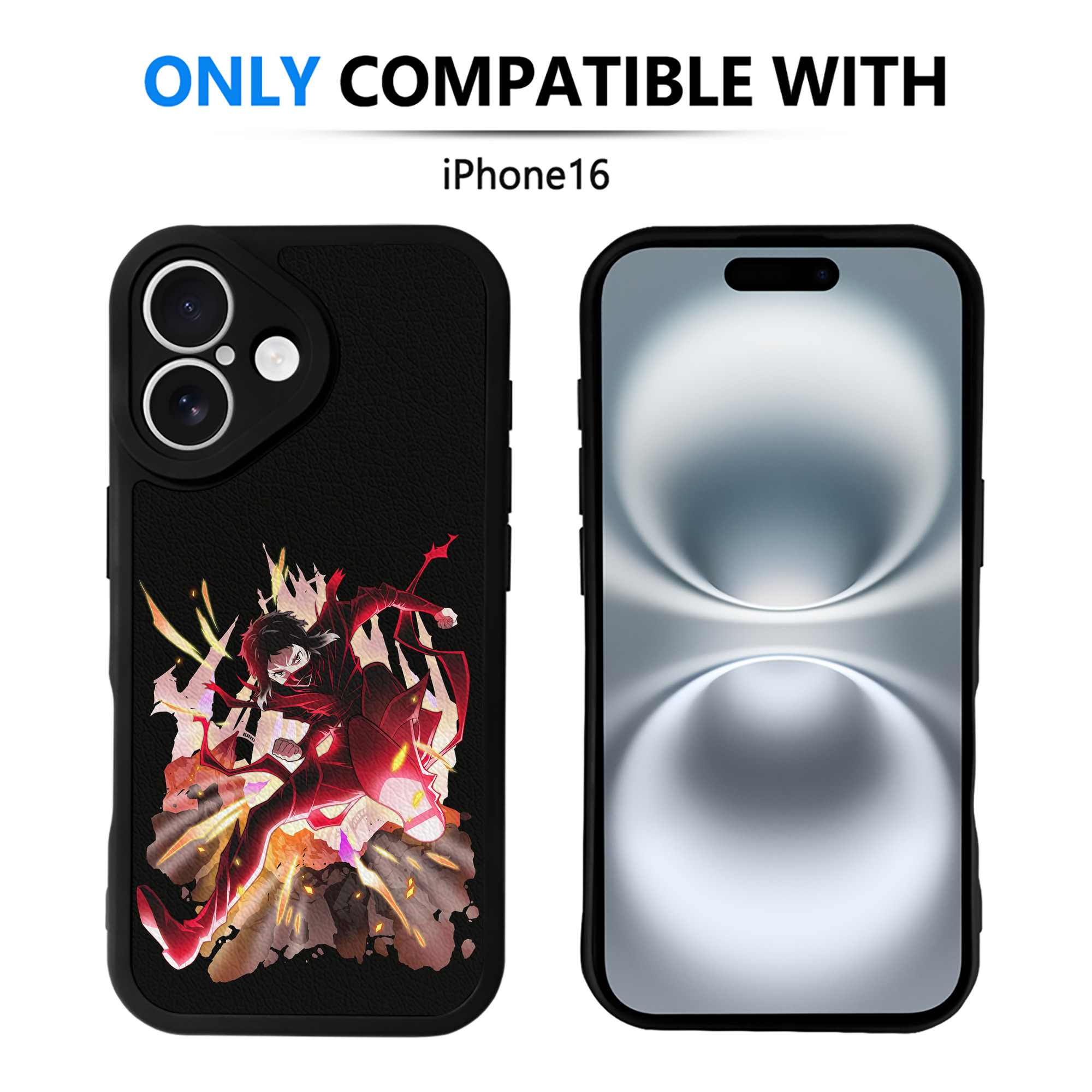 （画像用） 文豪ストレイドッグス Bungo Stray Dogs 【iPhone 16シリーズ対応】シリコンスマホケース（レザー調） 材質：シリコン
